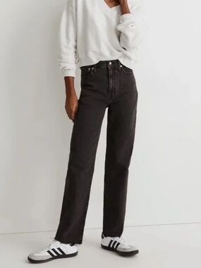 Madewell Black Jeans The Perfect Vintage Straight Crop Jean